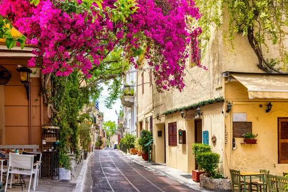 Rua em Atenas
