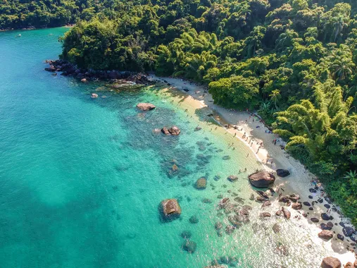 Vista aérea da Paraia de Ubatuba