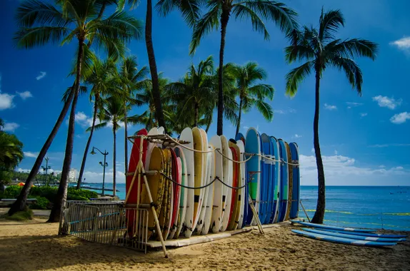 Praia em Honolulu, Havaí